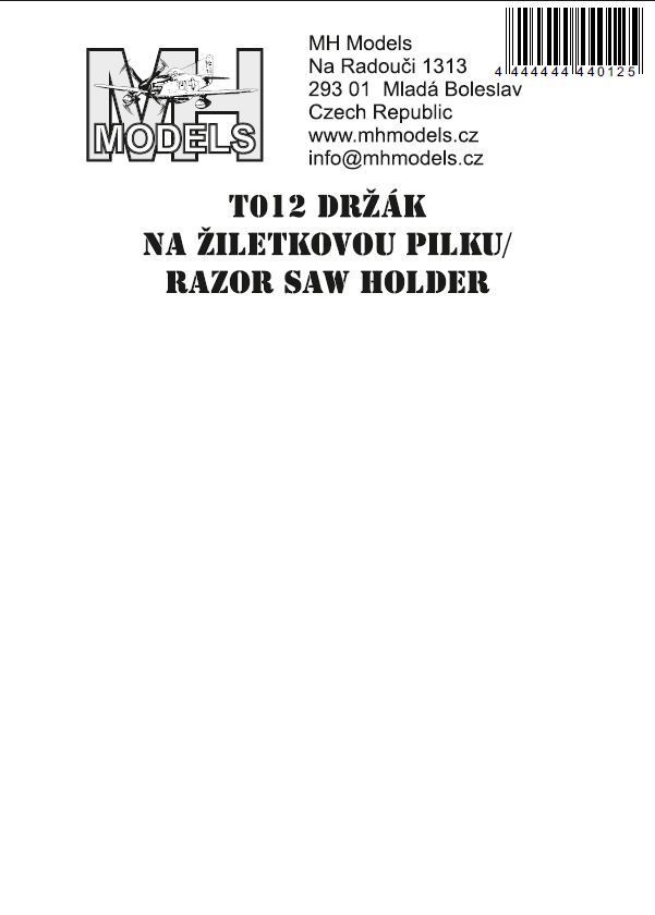 Držák na žiletkovou pilku / Razor saw Holder