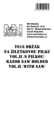 Držák na žiletkovou pilku vol.II (s pilkou) / Razor saw Holder vol.II (with saw)