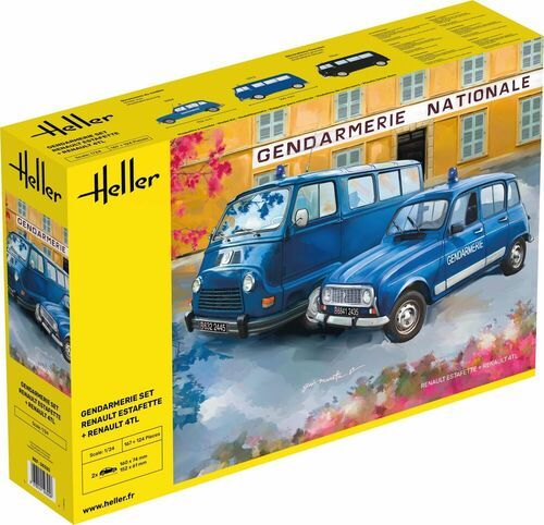 1:24 Gendarmerie Set Renault Estafette + Renault 4TL