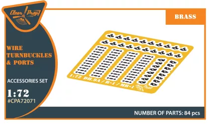 1:72 Wire Turnbuckles and ports PE set CP kits DH.9a/R-1/MR-1
