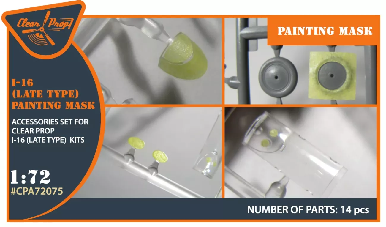 1:72 I-16 (late version) painting mask on 