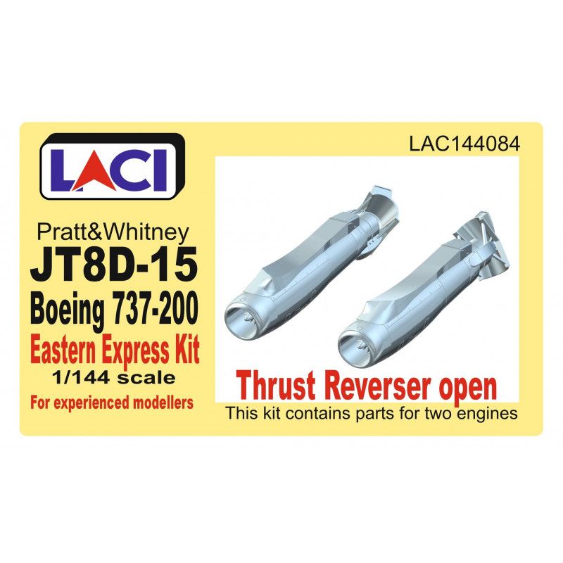 1:144 P&W JT8D-15 THRUST REVERSER OPEN EE