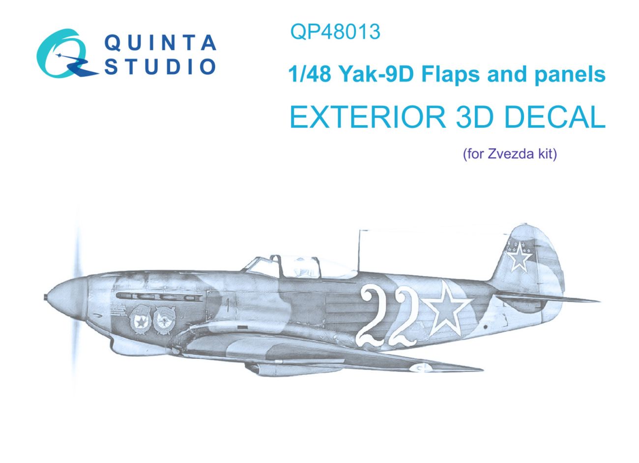 1:48 Yak-9D Exterior set