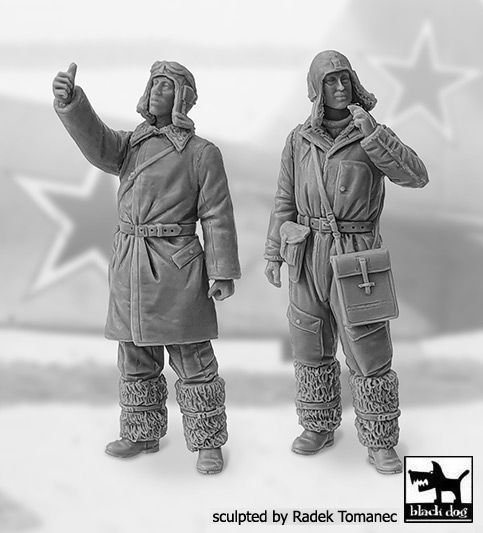 1:32 Soviet fighter pilots WW II set