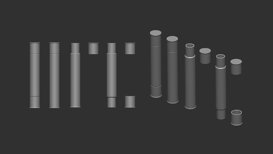 1:35 Transport containers for U.S. 105 mm ammunition
