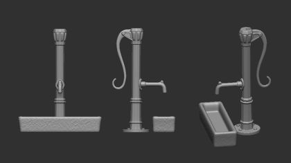 1:72 Pump with trough