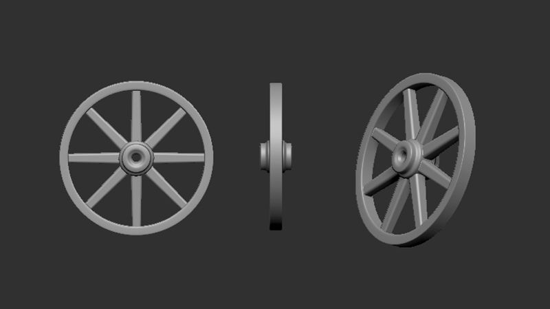 1:72 Wooden wheels