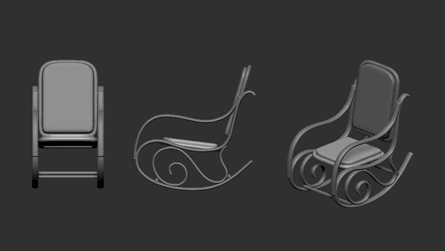 1:72 A rocking chair