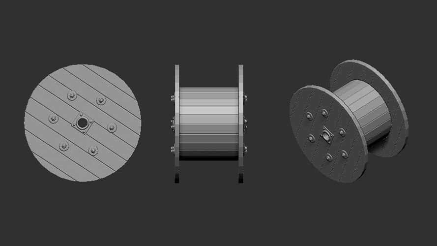 1:48 Wooden cable spool