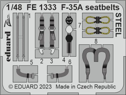 1:48 Lockheed-Martin F-35A seatbelts STEEL
