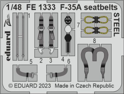 1:48 Lockheed-Martin F-35A seatbelts STEEL