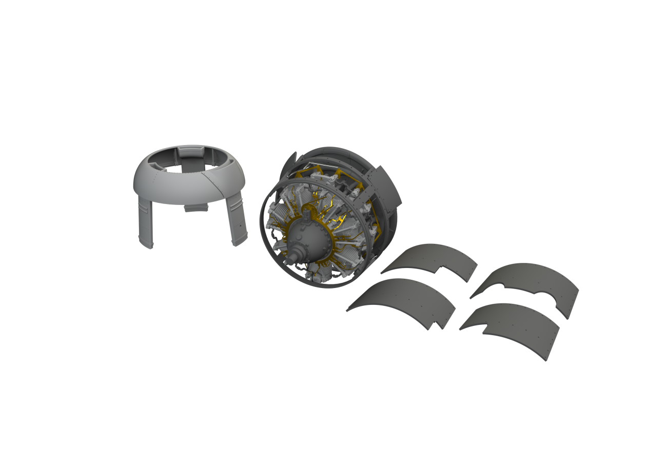 1:48 Grumman F4F-3 engine early PRINT