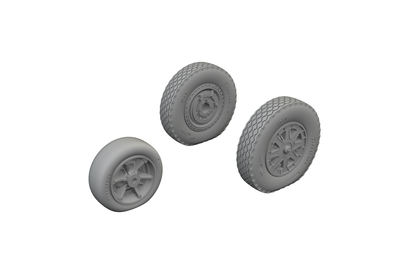 1:72 Bell P-39Q Airacobra wheels PRINT