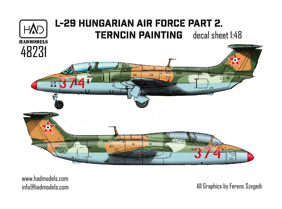 1:48 L-29 in Hungarian Service / Trencin painting scheme