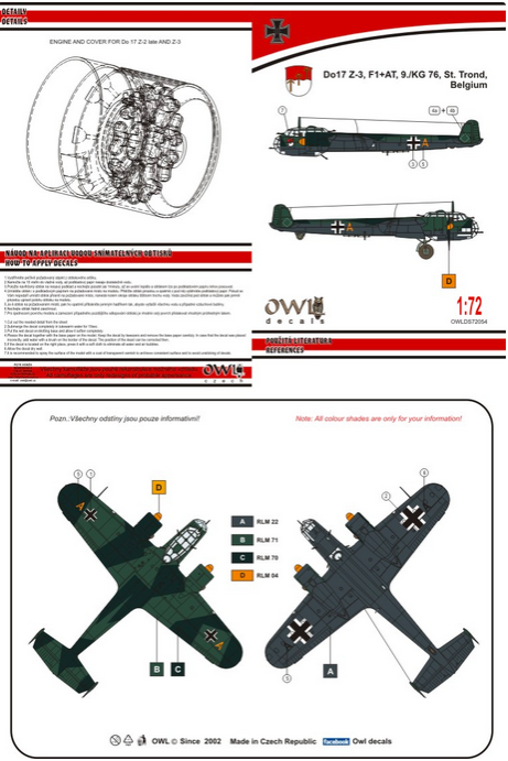 1:72 Do 17 Z-3 F1+AT KG 76