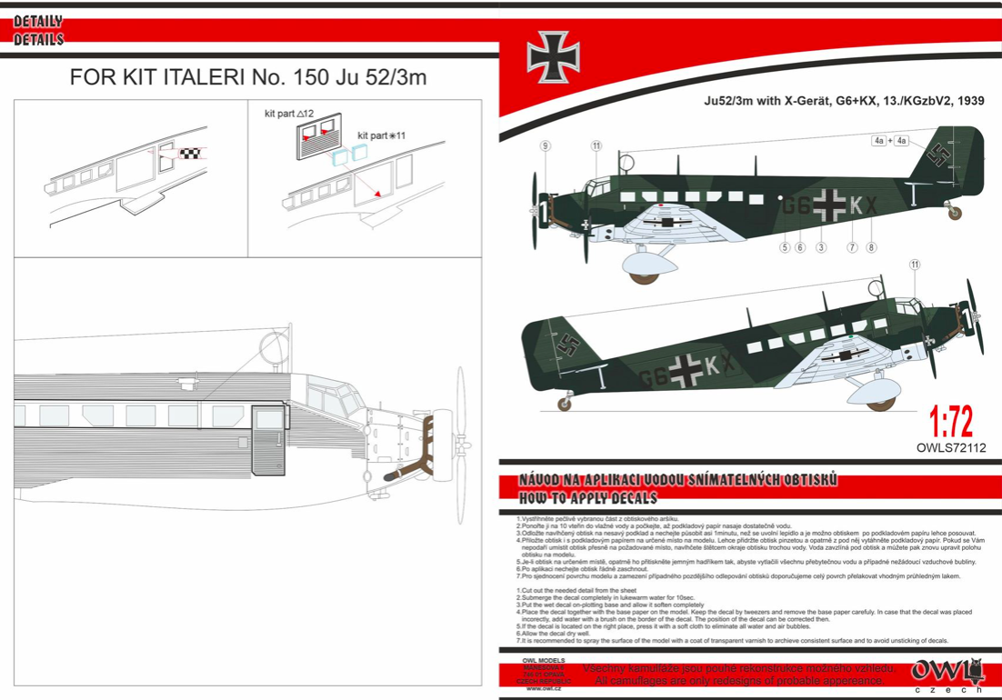 1:72 Junkers Ju-52/3m with X gerat G6+KX (white 1)