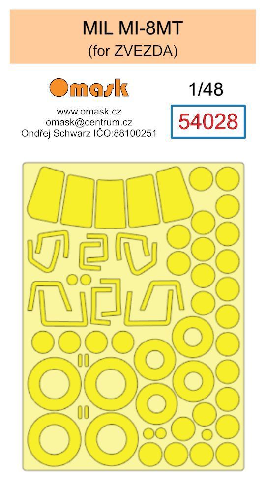1:48 MIl MI-8MT mask (for Zvezda 4828)