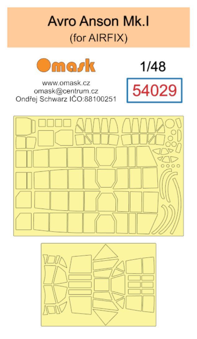 1:48 Avro Anson Mk.I masks (for Airfix)