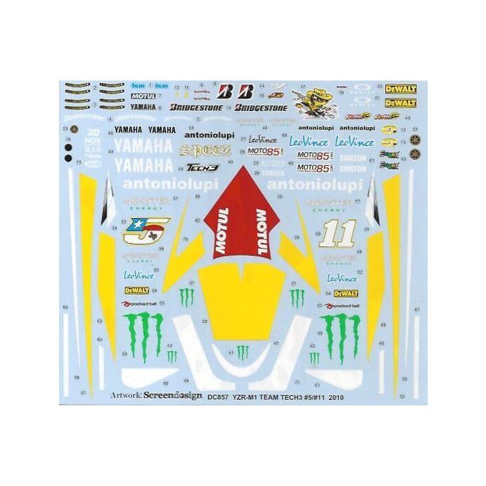 1:12 Team Tech3 Yamaha YZR-M1 #5/#11 2010