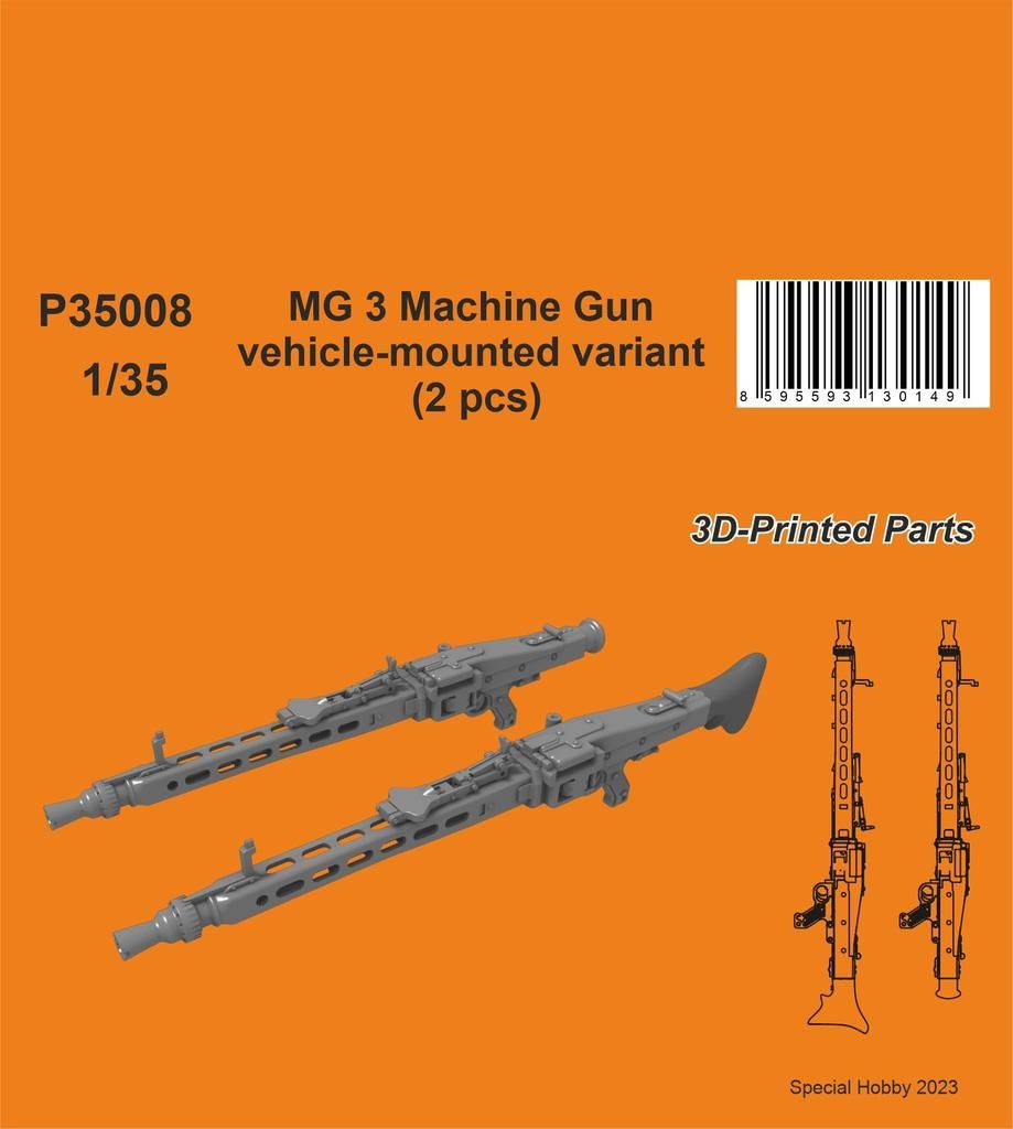 1:35 MG 3 Machine Gun - vehicle-mounted variant (2 pcs)