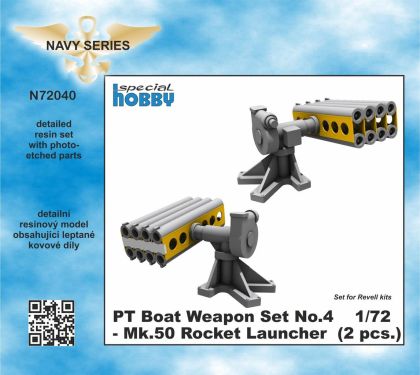 1:72 PT Boat Weapon Set No.4 - Mk.50 Rocket Launcher (2 pcs.)