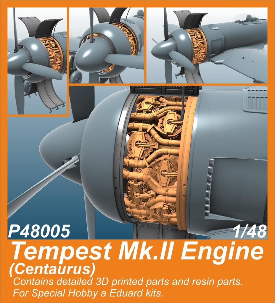 1:48 Tempest Mk.II Engine (Centaurus) for SH and Eduard kits
