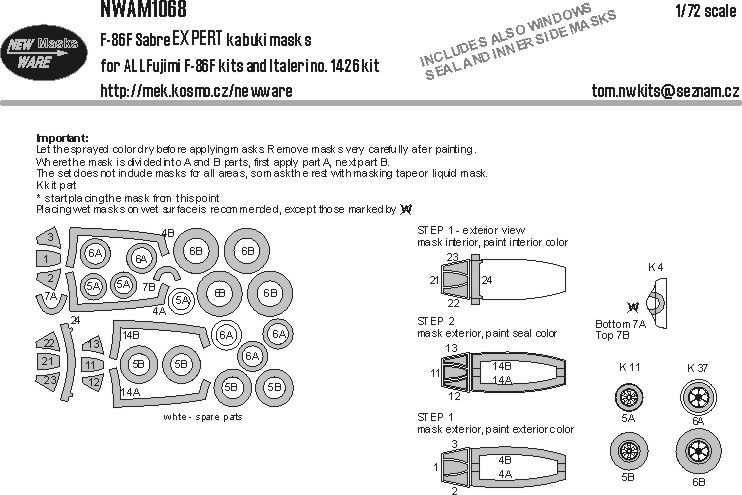1:72 Mask F-86F Sabre EXPERT (FUJI,ITAL)