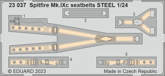 1:24 Supermarine Spitfire Mk.IXc seatbelts STEEL