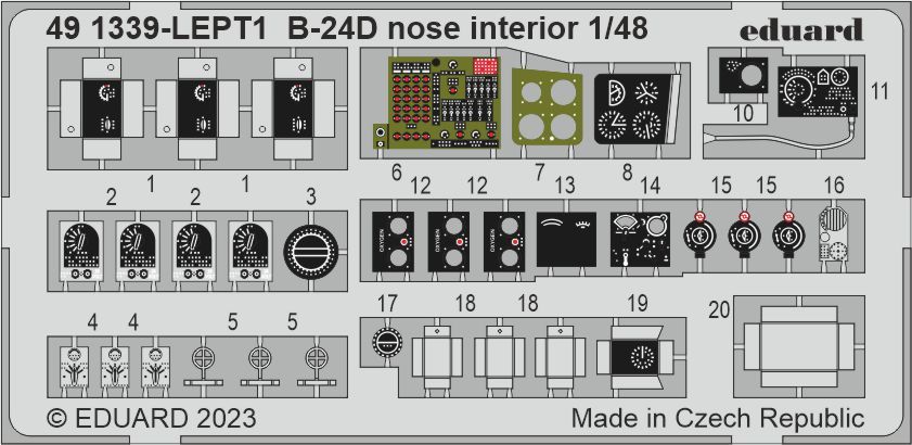 1:48 B-24D Liberator nose interior
