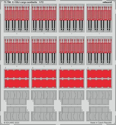 1:72 C-130J Hercules cargo seatbelts