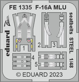 1:48 F-16A MLU seatbelts STEEL