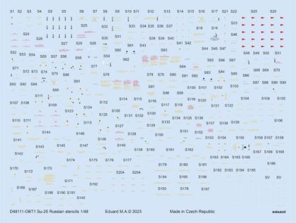 1:48 Su-25 Russian stencils