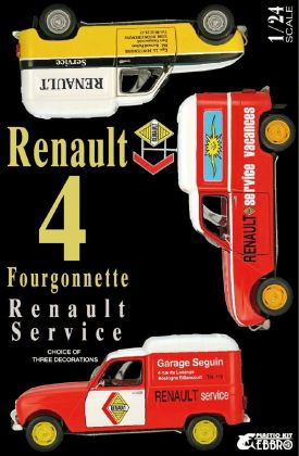 1:24 Renault 4 Fourgonette Service - Ebbro