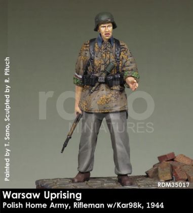 1:35 Warsaw Uprising Polish Home Army,Rifleman w/Kar98k, 1944