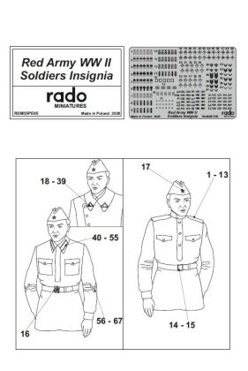 1:35 Red Army WWII Soldiers Insignia