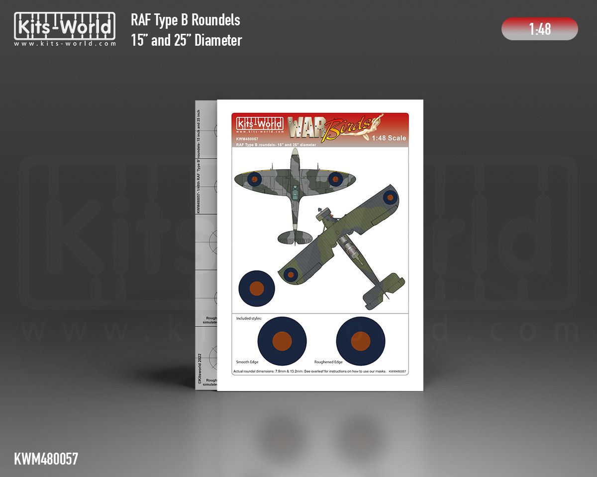 1:48 RAF Type B Roundels 15 and 25 inches