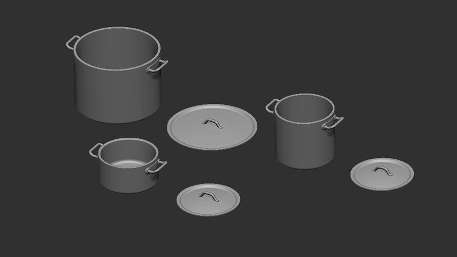 1:72 Cooking pots