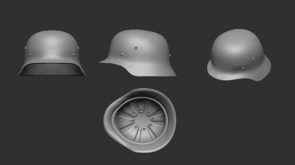 1:16 German helmet M35/40 (Stahlhelm) (detail)