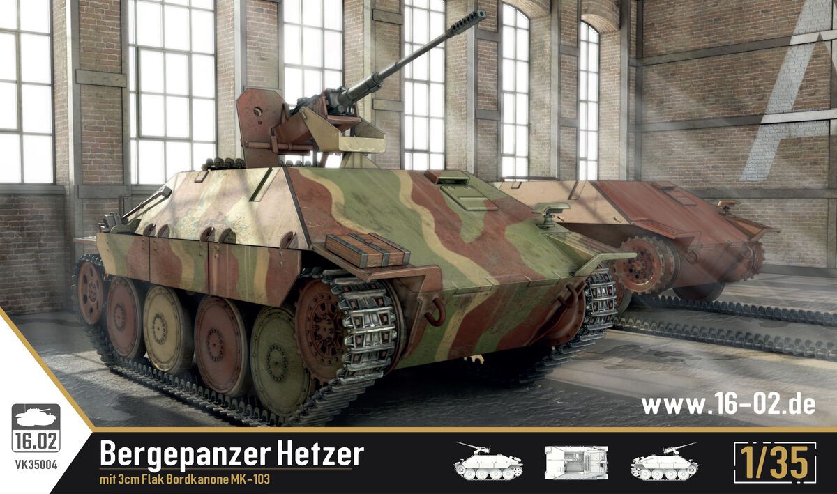 1:35 German Bergehetzer with 3cmFlak 38
