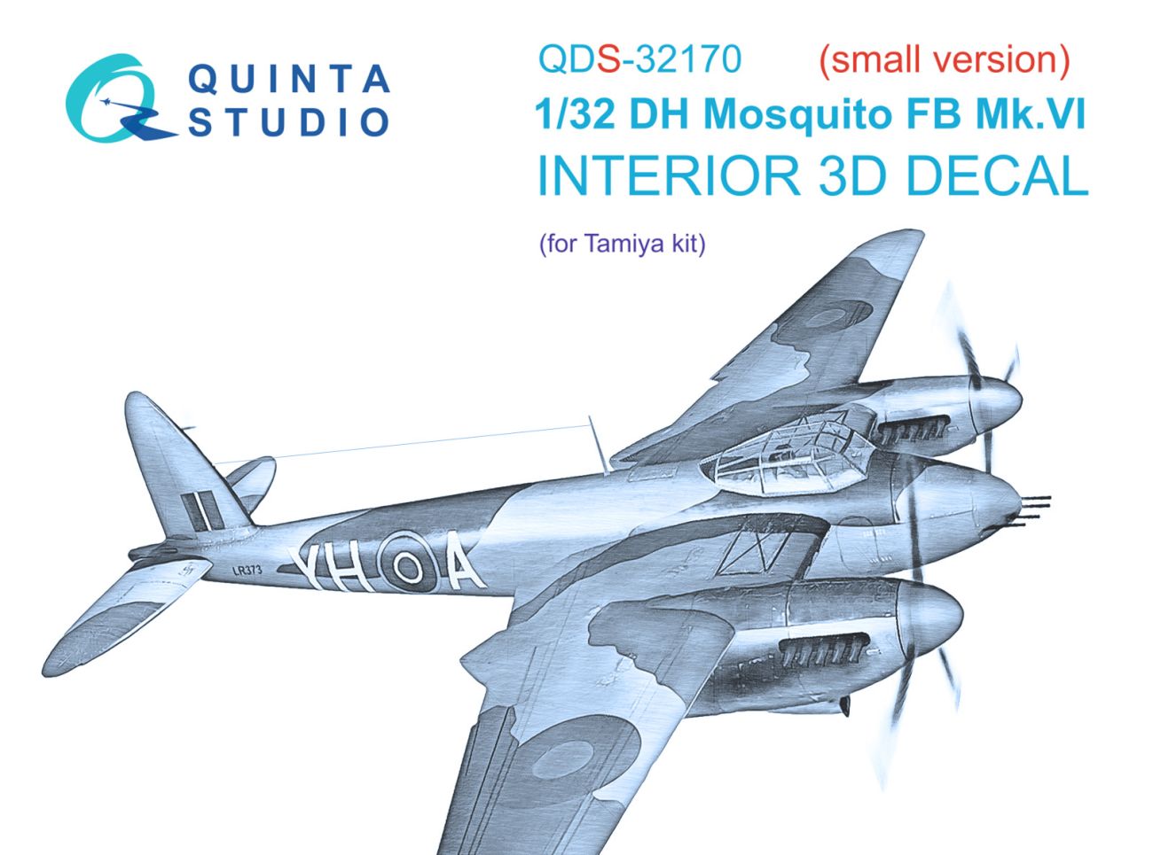 1:32 DH Mosquito FB Mk.VI 3D-Printed & coloured Interior on decal paper (Tamiya) (small version)