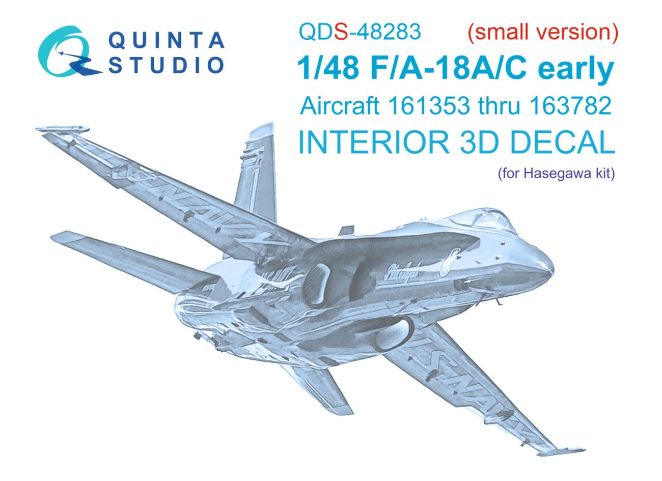 1:48 F/A-18A / C early 3D-Printed & coloured Interior on decal paper (Hasegawa) (Small version)