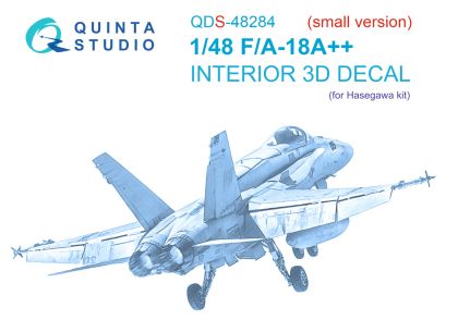 1:48 F/A-18A++ 3D-Printed & coloured Interior on decal paper (Hasegawa) (Small version)