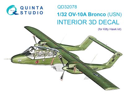1:32 OV-10A (USN version) 3D-Printed & coloured Interior on decal paper (KittyHawk)