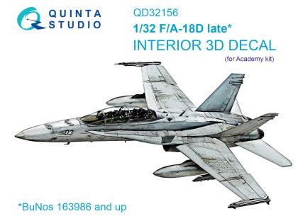 1:32 F/A-18D Late interior 3D decals For Academy kit