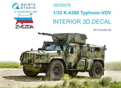 1:35 K-4386 Typhoon VDV 3D-Printed & coloured Interior on decal paper (Zvezda)