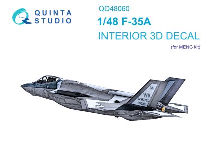 1:48 F-35A 3D-Printed & coloured Interior on decal paper (Meng)