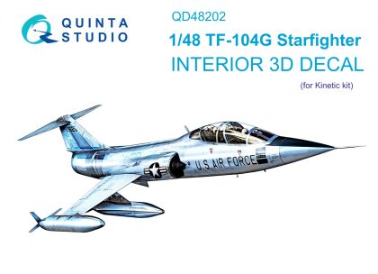 1:48 TF-104G 3D-Printed & coloured Interior on decal paper (Kinetic)
