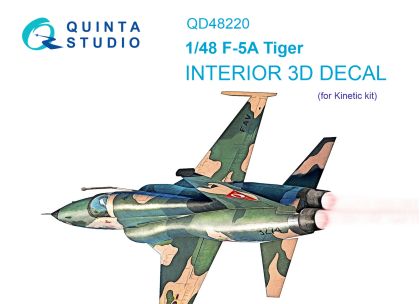 1:48 F-5A 3D-Printed & coloured Interior on decal paper (Kinetic)
