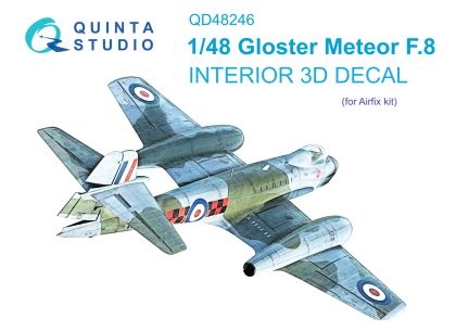 1:48 Meteor F.8 3D-Printed & coloured Interior on decal paper (Airfix)
