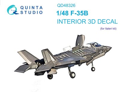 1:48 F-35B 3D-Printed & coloured Interior on decal paper (Italeri)
